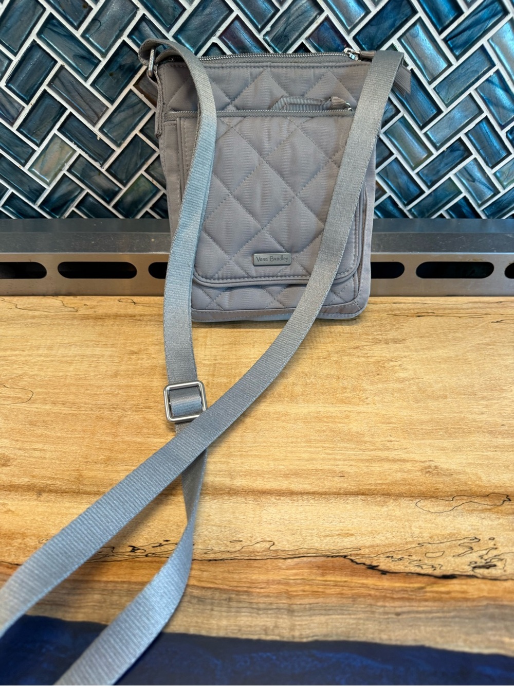 Vera Bradley Gray Quilted Crossbody Bag